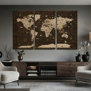 Colorful World Map Canvas Wall Art with Landmarks – Framed by MyGreatCanvas | Canvas Wall Art Prints | Photo Prints & Wall Decor