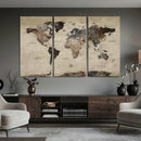 Neutral Watercolor World Map Canvas Wall Art – Framed Earth by MyGreatCanvas | Canvas Wall Art Prints | Photo Prints & Wall Decor