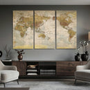 World Map Canvas Print – Detailed Map of the World Wall Art by MyGreatCanvas | Canvas Wall Art Prints | Photo Prints & Wall Decor