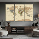 Extra Large World Map Canvas Print – Detailed Map of the by MyGreatCanvas | Canvas Wall Art Prints | Photo Prints & Wall Decor