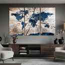 Rustic World Map Canvas Print – Framed Wall Art for Couples, by MyGreatCanvas | Canvas Wall Art Prints | Photo Prints & Wall Decor