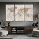 Detailed World Map Wall Art Canvas Print for Home and Office Decor by MyGreatCanvas | Canvas Wall Art Prints | Photo Prints & Wall Decor