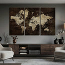 Blue World Map Canvas Wall Art – Framed Modern Travel Map by MyGreatCanvas | Canvas Wall Art Prints | Photo Prints & Wall Decor