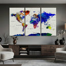 World Map Wall Art Canvas Print, Modern Decorative Framed by MyGreatCanvas | Canvas Wall Art Prints | Photo Prints & Wall Decor
