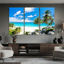 Barbados Beach Wall Art Canvas Print, Palm Tree Ocean by MyGreatCanvas | Canvas Wall Art Prints | Photo Prints & Wall Decor