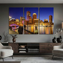 Boston Wall Art Canvas Print, Boston City Downtown Night by MyGreatCanvas | Canvas Wall Art Prints | Photo Prints & Wall Decor