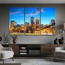 Boston Wall Art Canvas Print, Boston City Downtown Night by MyGreatCanvas | Canvas Wall Art Prints | Photo Prints & Wall Decor