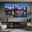 Boston Wall Art Canvas Print, Boston City Downtown Night by MyGreatCanvas | Canvas Wall Art Prints | Photo Prints & Wall Decor