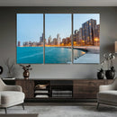 Chicago Wall Art Canvas Print, Chicago City Downtown Night by MyGreatCanvas | Canvas Wall Art Prints | Photo Prints & Wall Decor