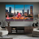 Chicago Wall Art Canvas Print - Chicago City Downtown Night by MyGreatCanvas | Canvas Wall Art Prints | Photo Prints & Wall Decor