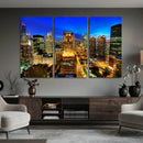 Chicago Wall Art Canvas Print - Chicago City Downtown Night by MyGreatCanvas | Canvas Wall Art Prints | Photo Prints & Wall Decor