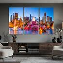 Chicago Wall Art Canvas Print, Chicago City Downtown Night by MyGreatCanvas | Canvas Wall Art Prints | Photo Prints & Wall Decor