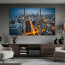 Chicago Wall Art Canvas Print - Chicago City Downtown Night by MyGreatCanvas | Canvas Wall Art Prints | Photo Prints & Wall Decor
