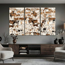 Large Longhorn Wall Art Canvas Print - Abstract Cow Animal by MyGreatCanvas | Canvas Wall Art Prints | Photo Prints & Wall Decor