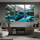 Alpine Mountain Lake Wall Art Canvas Print – Turquoise by MyGreatCanvas | Canvas Wall Art Prints | Photo Prints & Wall Decor