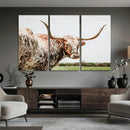 Texas Catle Longhorn Wall Art Canvas Print for Farmhouse by MyGreatCanvas | Canvas Wall Art Prints | Photo Prints & Wall Decor