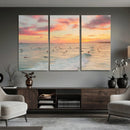 Sunset Beach Wall Art Canvas Print – Soft Coastal by MyGreatCanvas | Canvas Wall Art Prints | Photo Prints & Wall Decor