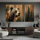 Grizzly Bear Wall Art Canvas Print, Rustic Wildlife Bear by MyGreatCanvas | Canvas Wall Art Prints | Photo Prints & Wall Decor