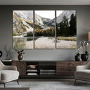 Lake Braies Alpine Landscape Wall Art Canvas Print, by MyGreatCanvas | Canvas Wall Art Prints | Photo Prints & Wall Decor