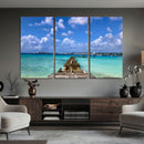 Caribbean Ocean Pier Seascape Wall Art Canvas Print, by MyGreatCanvas | Canvas Wall Art Prints | Photo Prints & Wall Decor