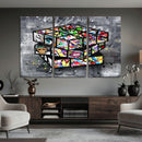 Graffiti Cube Abstract Street Art Wall Art Canvas Print by MyGreatCanvas | Canvas Wall Art Prints | Photo Prints & Wall Decor