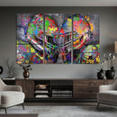 Graffiti Football Helmets Wall Art Canvas Print, Urban by MyGreatCanvas | Canvas Wall Art Prints | Photo Prints & Wall Decor