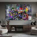 Graffiti Motorcycle Wall Art Canvas Print, Urban Street Art by MyGreatCanvas | Canvas Wall Art Prints | Photo Prints & Wall Decor