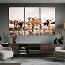 Texas Longhorn Cattle Wall Art Canvas Print, Sepia Western by MyGreatCanvas | Canvas Wall Art Prints | Photo Prints & Wall Decor