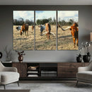 Texas Longhorn Wall Art Canvas Print, Western Ranch Cattle by MyGreatCanvas | Canvas Wall Art Prints | Photo Prints & Wall Decor