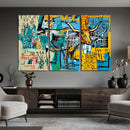 Basquiat Style Bird Bull Graffiti Wall Art Canvas Print, by MyGreatCanvas | Canvas Wall Art Prints | Photo Prints & Wall Decor