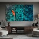 Turquoise Ocean Boat Wall Art Canvas Print by MyGreatCanvas | Canvas Wall Art Prints | Photo Prints & Wall Decor