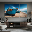Coastal Fishing Boats Wall Art Canvas Print, Sunset Beach by MyGreatCanvas | Canvas Wall Art Prints | Photo Prints & Wall Decor
