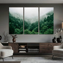Misty Pine Forest Wall Art Canvas Print, Foggy Evergreen by MyGreatCanvas | Canvas Wall Art Prints | Photo Prints & Wall Decor