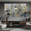 Abstract Floral Wall Art Canvas Print – Gold and Blue by MyGreatCanvas | Canvas Wall Art Prints | Photo Prints & Wall Decor