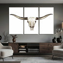 Longhorn Skull Wall Art Canvas Print – Rustic Western by MyGreatCanvas | Canvas Wall Art Prints | Photo Prints & Wall Decor