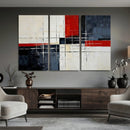 Navy Red Abstract Wall Art Canvas Print, Modern Luxury by MyGreatCanvas | Canvas Wall Art Prints | Photo Prints & Wall Decor