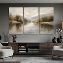 Neutral Abstract River Landscape Wall Art Canvas Print by MyGreatCanvas | Canvas Wall Art Prints | Photo Prints & Wall Decor