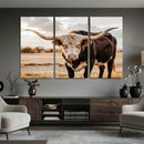 Texas Longhorn Bull Rustic Wall Art Canvas Print, Western by MyGreatCanvas | Canvas Wall Art Prints | Photo Prints & Wall Decor