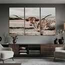 Texas Longhorn Bull Rustic Wall Art Canvas Print by MyGreatCanvas | Canvas Wall Art Prints | Photo Prints & Wall Decor
