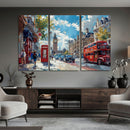 London City Street Wall Art Canvas Print, Big Ben & Red Bus by MyGreatCanvas | Canvas Wall Art Prints | Photo Prints & Wall Decor