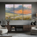 Mountain Sunset Wall Art Canvas Print Vintage Landscape by MyGreatCanvas | Canvas Wall Art Prints | Photo Prints & Wall Decor