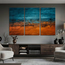 Teal Orange Abstract Wall Art Canvas Print Modern Large by MyGreatCanvas | Canvas Wall Art Prints | Photo Prints & Wall Decor