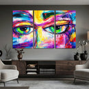 Colorful Abstract Face Wall Art Canvas Print – Modern Pop by MyGreatCanvas | Canvas Wall Art Prints | Photo Prints & Wall Decor