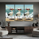 Funny Seagull Wall Art Canvas Print Beach Birds With by MyGreatCanvas | Canvas Wall Art Prints | Photo Prints & Wall Decor
