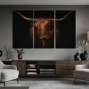 Highland Cow Wall Art Canvas Print – Moody Dark Rustic by MyGreatCanvas | Canvas Wall Art Prints | Photo Prints & Wall Decor