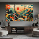 Yayoi Kusama Boho Mountain Landscape Large Wall Art, by MyGreatCanvas | Canvas Wall Art Prints | Photo Prints & Wall Decor