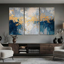 Blue Gold Abstract Large Framed Canvas Wall Art, Modern by MyGreatCanvas | Canvas Wall Art Prints | Photo Prints & Wall Decor