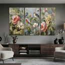 Vintage Birds and Flowers Wall Art Canvas Print, Botanical by MyGreatCanvas | Canvas Wall Art Prints | Photo Prints & Wall Decor