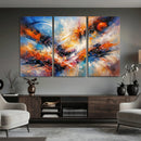 Lyrical Abstraction Wall Art Canvas Print, Orange Blue by MyGreatCanvas | Canvas Wall Art Prints | Photo Prints & Wall Decor