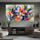Geometric Abstract Wall Art Canvas Print, Orange Blue by MyGreatCanvas | Canvas Wall Art Prints | Photo Prints & Wall Decor